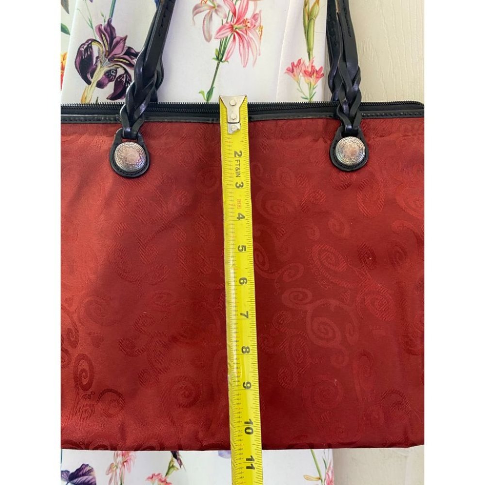 Brighton Red Black Large Nylon Tote Bag - Picture 5 of 9